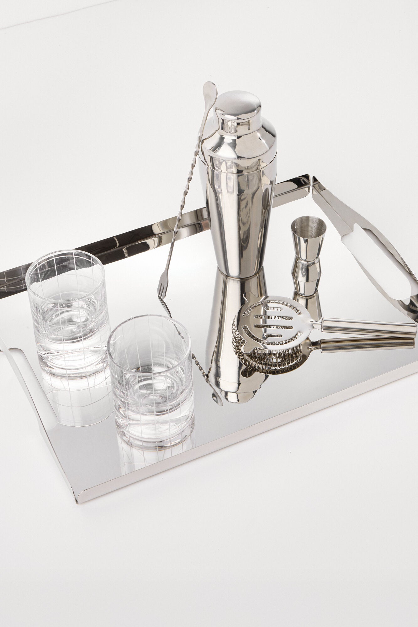 Cocktail Shaker sæt, sølvfarvet - 600 ml